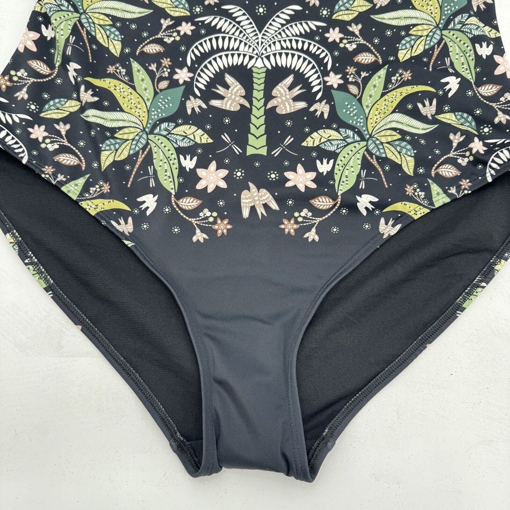 Boden Black Palm-Print Halter One-Piece Swimsuit - Picture 4 of 10